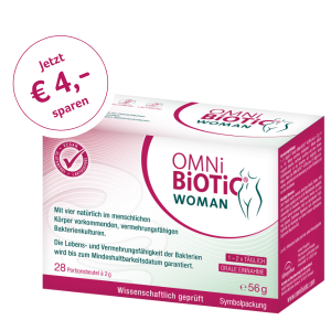 OMNi-BiOTiC® WOMAN: jetzt € 4,- sparen!